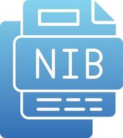 Nib File Glyph Gradient Icon vector