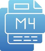 M4 File Glyph Gradient Icon vector