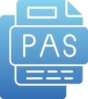 PAS File Glyph Gradient Icon vector