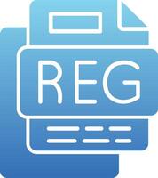 REG Fiile Glyph Gradient Icon vector