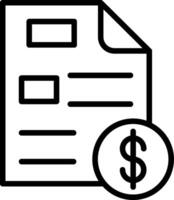 Invoice Line Icon Design vector