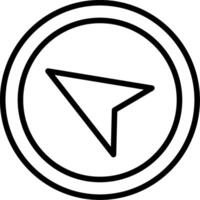 Navigation Line Icon Design vector