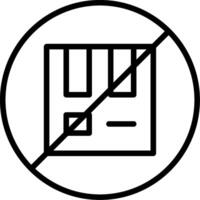 Out Of Stock Line Icon Design vector