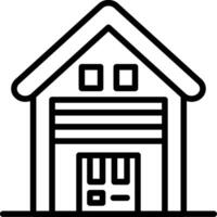 Warehouse Line Icon Design vector