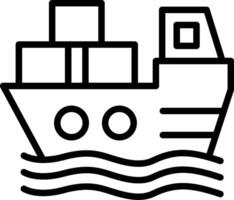 Cargo Line Icon Design vector