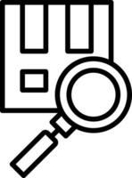 Package Checking Line Icon Design vector