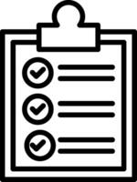 Checklist Line Icon Design vector