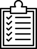 Clipboard Line Icon Design vector