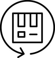 Return Box Line Icon Design vector