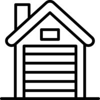 Garage Line Icon Design vector
