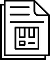 Delivery Note Line Icon Design vector