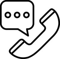 Phone Call Line Icon Design vector