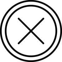 Close Line Icon Design vector