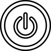 Power Button Line Icon Design vector