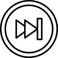 Fast Forward Line Icon Design vector