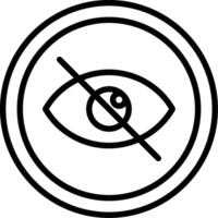 Hide Line Icon Design vector