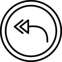 Reply All Line Icon Design vector