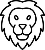 Lion Line Icon Design vector