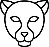 Panther Line Icon Design vector