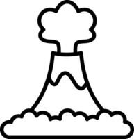 Valcano Line Icon Design vector