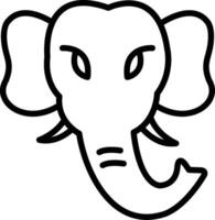 Elephant Line Icon Design vector