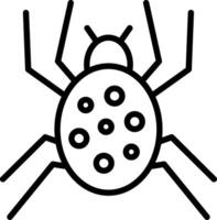 Spider Line Icon Design vector