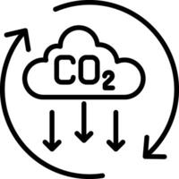 Co2 Line Icon Design vector