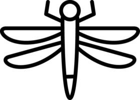 Dragonfly Line Icon Design vector