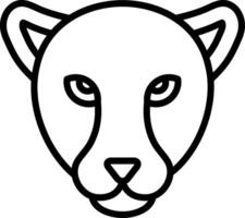 Jaguar Line Icon Design vector