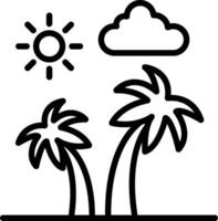 Island Line Icon Design vector