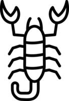 Scorpion Line Icon Design vector
