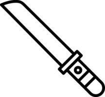 Machete Line Icon Design vector
