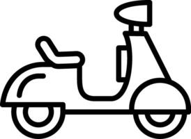 Vespa Line Icon Design vector
