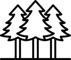 Pines Line Icon Design vector