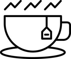 Tea Line Icon Design vector