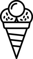 Ice Cream Line Icon Design vector