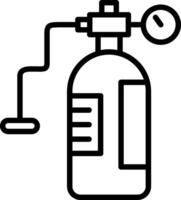 Oxygen Tank Line Icon Design vector