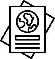 Passport Line Icon Design vector