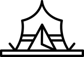 Tent Line Icon Design vector