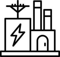 Electric Factory Line Icon Design vector