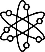 Atom Line Icon Design vector