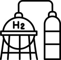Hydrogen Line Icon Design vector