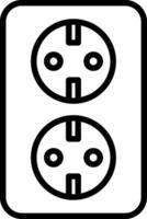 Socket Line Icon Design vector
