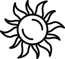 Sun Line Icon Design vector