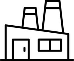 Factory Line Icon Design vector