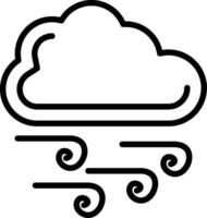 Windy Line Icon Design vector