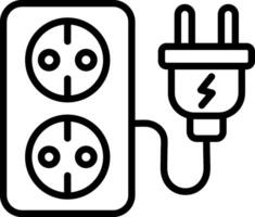 Socket Line Icon Design vector