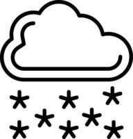 Snowfall Line Icon Design vector