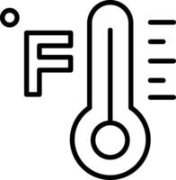 Fahrenheit Line Icon Design vector