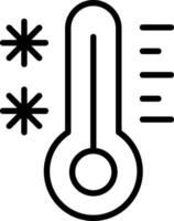 Cold Line Icon Design vector